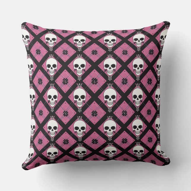 Halloween ROZE Sokken met Scull Kussen (Achterkant)