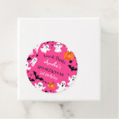 Halloween roze spookachtige spooktacular verjaarda bedankjes labels (In situ)