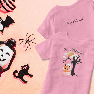 Halloween Roze Spooky 4e Verjaardag Kinder Shirts