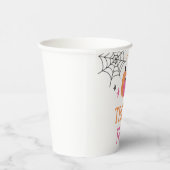 Halloween Roze Trick or treat Pompoenen Spinnenweb Papieren Bekers (Rechts)