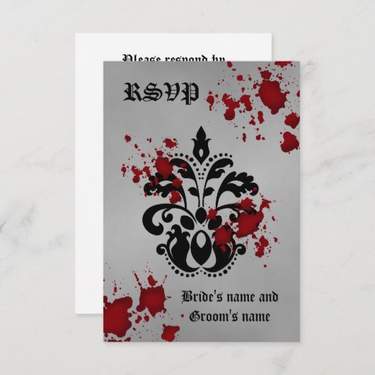 Halloween rsvp bruiloft (Voorkant / Achterkant)