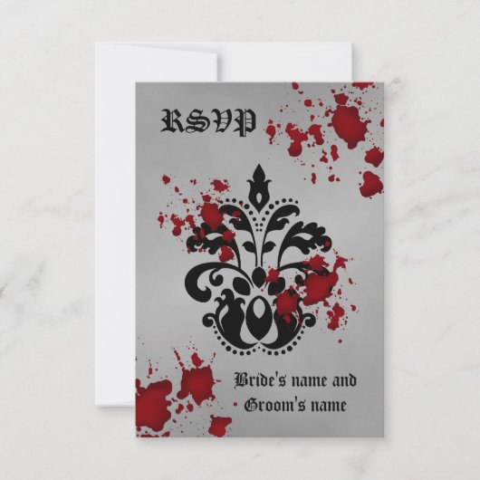 Halloween rsvp bruiloft kaartje (Voorkant)