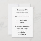Halloween rsvp bruiloft kaartje (Achterkant)