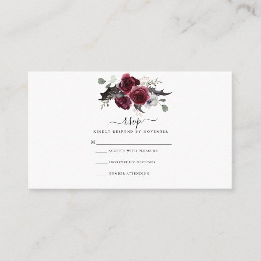 Halloween RSVP-kaart Informatiekaartje (Voorkant)