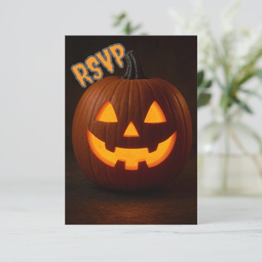 Halloween RSVP-kaart RSVP Kaartje (Staand voorkant)