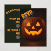 Halloween RSVP-kaart RSVP Kaartje (Voorkant / Achterkant)