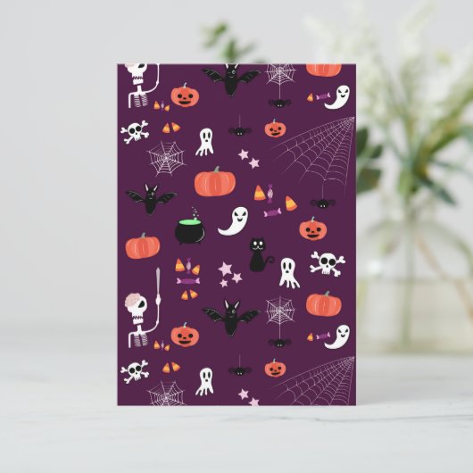 Halloween RSVP Kaartje (Staand voorkant)