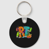 Halloween RT Respiratory Therapist spooky RT-pomp Sleutelhanger (Voorkant)