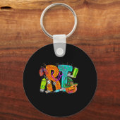 Halloween RT Respiratory Therapist spooky RT-pomp Sleutelhanger (Voorkant)