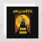 Halloween run 2020 Spooky Bats Moon Horror Gift Kaart (Voorkant / Achterkant)