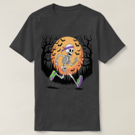 Halloween Runner Skeleton: Graphic Fitness-liefheb T-shirt