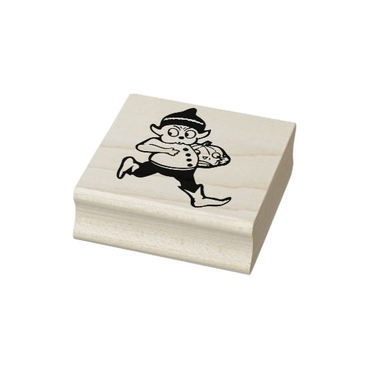  Halloween Running Brownie w Jack O'Lantern Rubberstempel (Stempel)