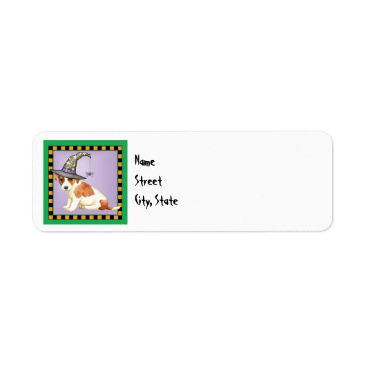 Halloween Russell Terrier Label (Voorkant)