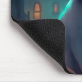 Halloween Russisch blauw Kat met pompoenen eng Muismat (Hoek)