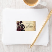 Halloween Rustic Gothic Skeleton Adres Label (Insitu)