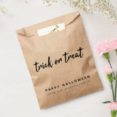 Halloween Rustic Kraft | TRICK OR TREAT SNOEP Bedankzakje (Gezegeld)