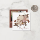 Halloween Rustic Notitiekaartje (Voorkant / Achterkant in situ)