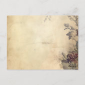 Halloween rustieke gotische skelet bruiloft briefkaart (Achterkant)