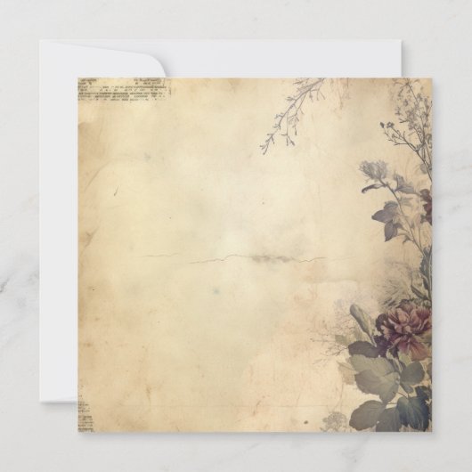 Halloween rustieke gotische skelet bruiloft kaart (Achterkant)