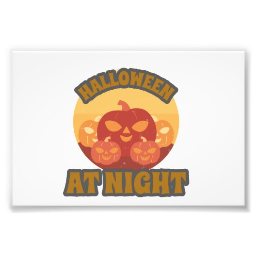 Halloween 's Nachts Foto Afdruk (Voorkant)