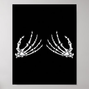 Halloween S Skelet Hand Grappige Kostuum  Poster