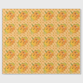 Halloween Sad Pompoen Naadloos Patroon Cadeaupapier (Vlak)