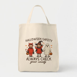  Halloween Safety Trick-or-Treat Bag Tote Bag