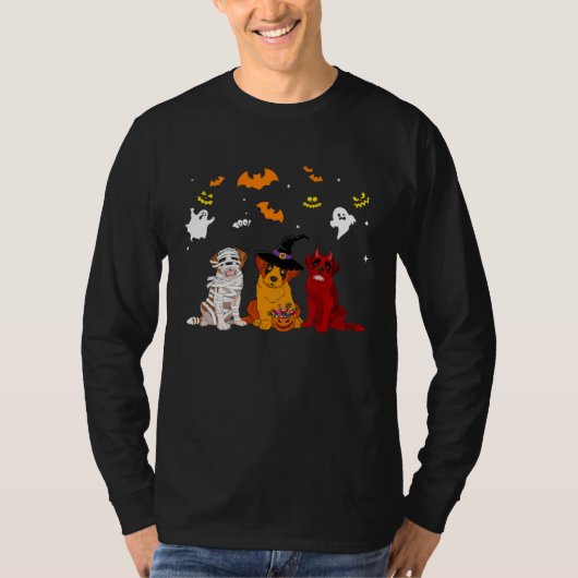 Halloween saint bernard Dogs  Mummy Witch Demon T-shirt (Voorkant)