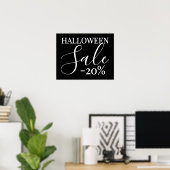 Halloween Sale Sign, 20% korting op de detailhande Poster (Thuiskantoor)