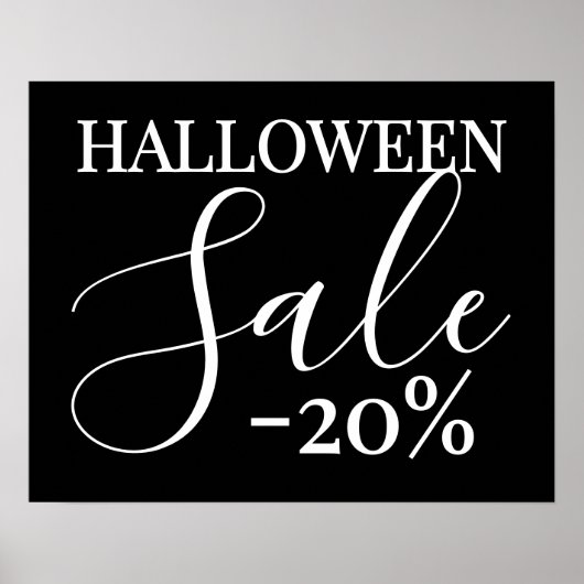 Halloween Sale Sign, 20% korting op de detailhande Poster (Voorkant)