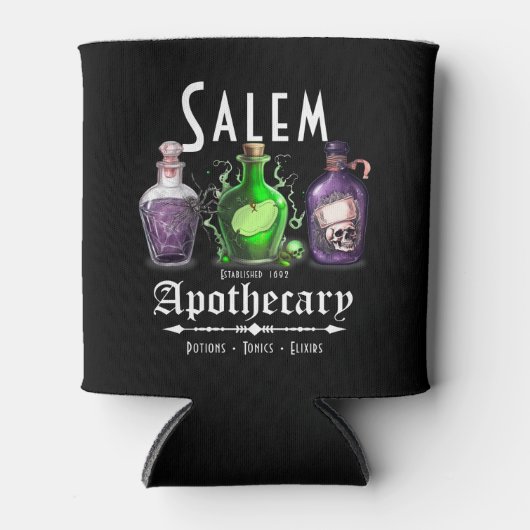 Halloween Salem Apothecary Potions Tonics Elixirs Blikjeskoeler (Voorkant)