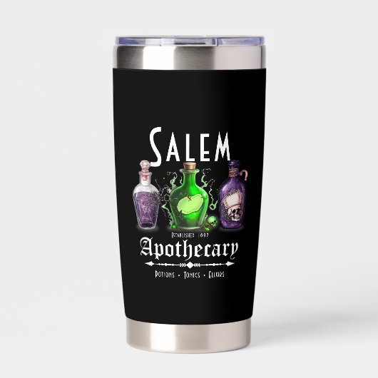 Halloween Salem Apothecary Potions Tonics Elixirs Geïsoleerde Drinkbeker (Voorkant)