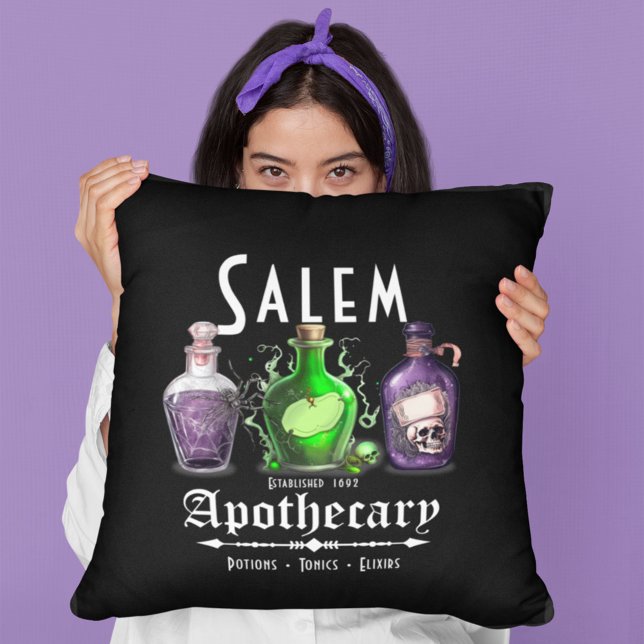 Halloween Salem Apothecary Potions Tonics Elixirs Kussen (Creator heeft geüpload)