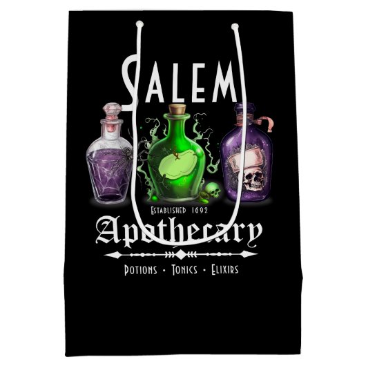 Halloween Salem Apothecary Potions Tonics Elixirs Medium Cadeauzakje (Achterkant)