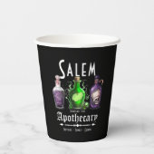 Halloween Salem Apothecary Potions Tonics Elixirs Papieren Bekers (Achterkant)