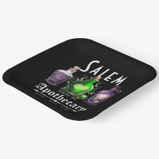 Halloween Salem Apothecary Potions Tonics Elixirs Papieren Bordje (Gebogen)