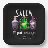 Halloween Salem Apothecary Potions Tonics Elixirs Papieren Bordje (Voorkant)