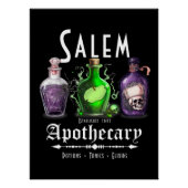 Halloween Salem Apothecary Potions Tonics Elixirs Perfect Poster (Voorkant)