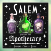Halloween Salem Apothecary Potions Tonics Elixirs Raamsticker (Vel 3)
