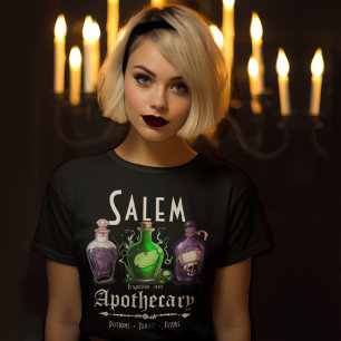 Halloween Salem Apothecary Potions Tonics Elixirs T-shirt