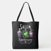 Halloween Salem Apothecary Potions Tonics Elixirs Tote Bag (Achterkant)