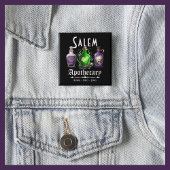 Halloween Salem Apothecary Potions Tonics Elixirs Vierkante Button 5,1 Cm
