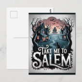 Halloween Salem Massachusetts Witch Lover Spooky Briefkaart (Voorkant / Achterkant)