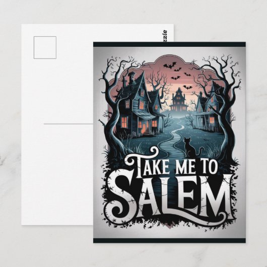Halloween Salem Massachusetts Witch Lover Spooky Briefkaart (Voorkant / Achterkant)