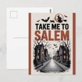 Halloween Salem Massachusetts Witch Lover Spooky Briefkaart (Voorkant / Achterkant)