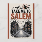 Halloween Salem Massachusetts Witch Lover Spooky Briefkaart (Voorkant)