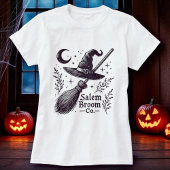Halloween Salem Witch Broomstick T-shirt