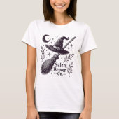 Halloween Salem Witch Broomstick T-shirt (Voorkant)