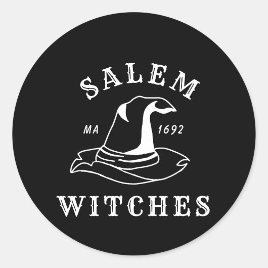 Halloween, Salem Witches Ronde Sticker (Voorkant)