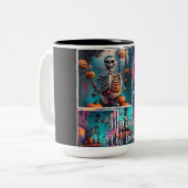 Halloween samenkomen tweekleurige koffiemok (Voorkant links)